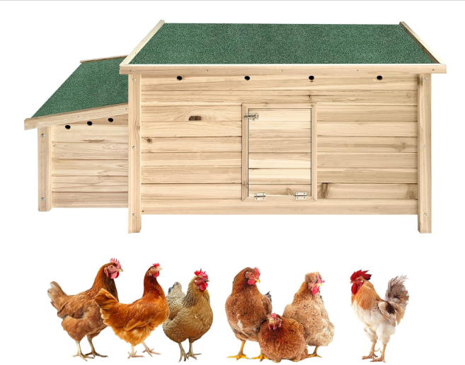 Lyromix 57.6'' Wooden Chicken Coop