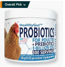 HealthyGut Probiotics for Chickens & Poultry, All-Natural Digestive System Dietary Supplement