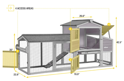 Aivituvin 80in Chicken Coop