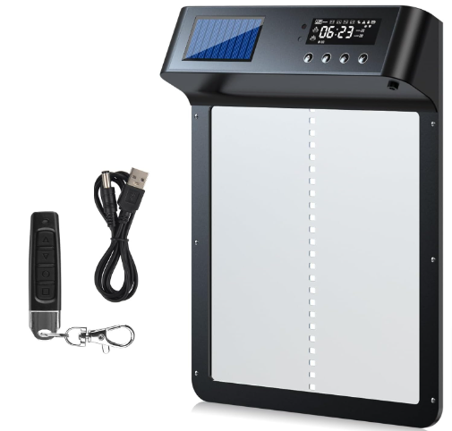 Relassy Automatic Chicken Coop Door, Large Solar Chicken Coop Door with Smart Timer