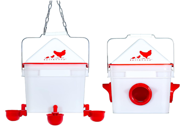 RentACoop Chick2Chicken 10lb Feeder & 2 Gal Waterer Set 