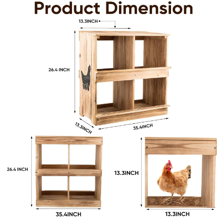 Wooden Chicken Nesting Box for Poultry 