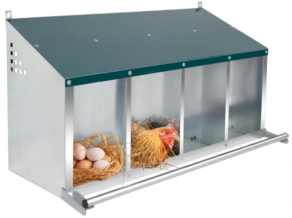 <br>Solution4Patio Galvanized Steel Heavy Duty Chicken Nesting Box 