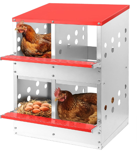 <br>Egles 4-Hole Nesting Boxes with Egg Collection